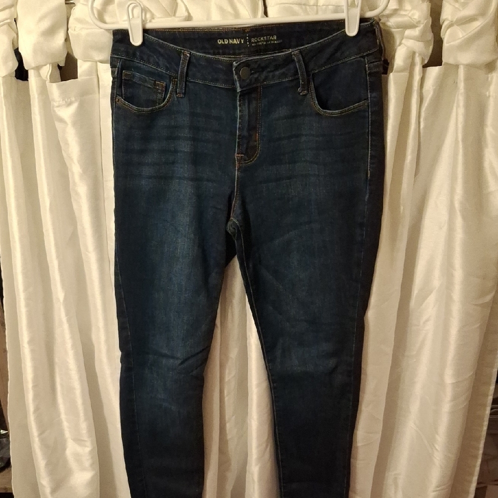 Old Navy Blue Skinny Jeans Rockstar  Style 6 Short 💝💝💝💝